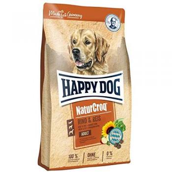 Happy Dog NaturCroq Carne de Res y Arroz 4 kg - Alimento Completo y Equilibrado para Perros Adultos