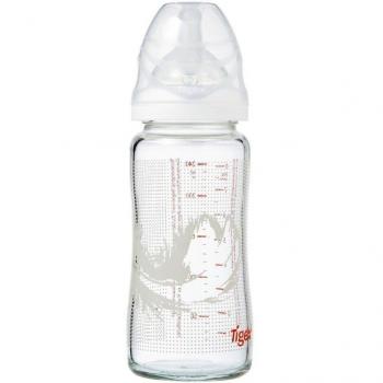 Tigex - Botellas de vidrio de boca ancha, 240 ml