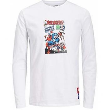 JACK&JONES JORAVENGERS Tee LS Crew Neck White Reg XL