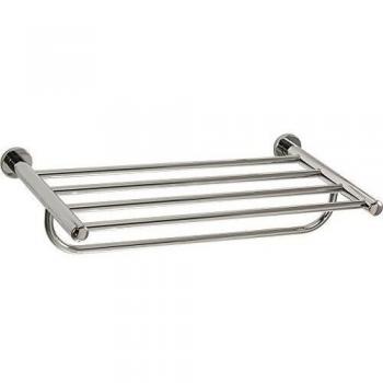 Nofer 16358.b serie Brass toallero Tablet con barra interior plata 32,5 x 12 x 53 cm