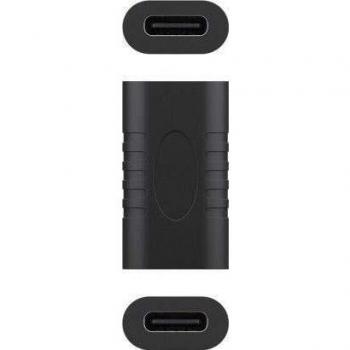 Adaptador CoreParts USB-C a USB-C, Hembra a Hembra, Soporta hasta 100W 5V2A-20V2.25A, Color Negro
