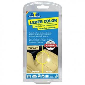 ATG Autozubehör-Teile-Gerl Acondicionador de Cuero, Elimina los arañazos en el sofá, Set de reparación de Cuero sofá con Esponja y Cepillo, Beige Claro