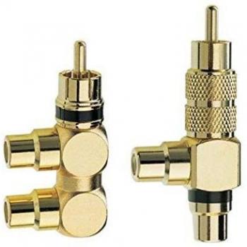 Adaptador RCA Inakustik Premium 2x RCA Macho/Femenino Oro RoHS