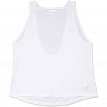 Adidas Tank Top Camiseta sin Mangas L Sin Mangas Cuello Redondo Algodón, Poliéster, Viscosa Blanco - Camisas y Camisetas