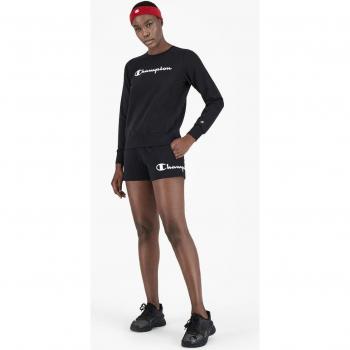 Shorts Deportivos Champion Clásicos Negras para Mujer - 95% Algodón, 5% Elastano
