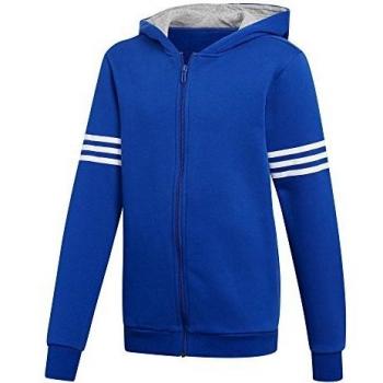 adidas Boy's Sports Id Full Zip Hoodie Hooded Sweatshirt, Boys', DI0174, Collegiate Royal/White, 116
