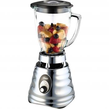 Oster Batidora de Vaso Tradicional | 600W | Capacidad de 1.4L | Sistema All Metal Drive | Acabado Cromo