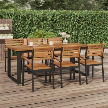 U-Shaped Legs Acacia Wood Garden Table 200x90x75 cm