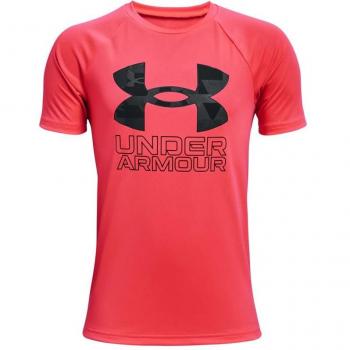 Camiseta de Manga Corta Niño Under Armour Tech Hybrid Rojo