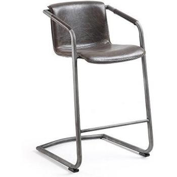 Kavehome Taburete Tribe 89cm, marrón oscuro