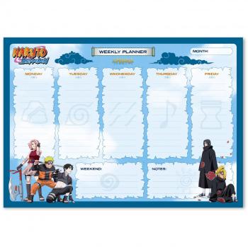 Agenda Planificador Semanal A4 Naruto - Licencia Oficial - Organizador Semanal sin Fecha