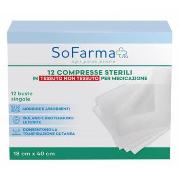 Compresas Estériles de TNT Sofarmapiù 18x40 cm - Set de 12 Unidades