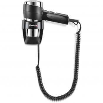 Secador de pelo mural Valera Action Super Plus 1800W - Negro/Cromo, 3 temperaturas, 2 velocidades, Ionizador de aire
