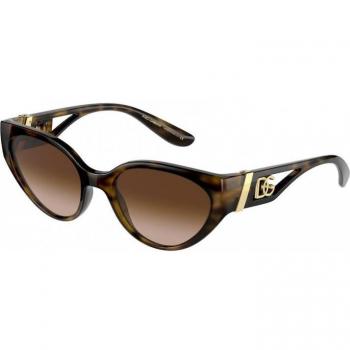Dolce & Gabbana DG6146 502/13 Cat Eye Sunglasses for Women in Havana with Gradient Brown Lenses