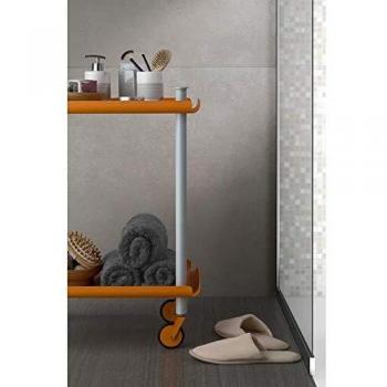 DON HIERRO - Carrito auxiliar LEKY, armazón gris, 2 estantes. Multifuncional, práctico y decorativo