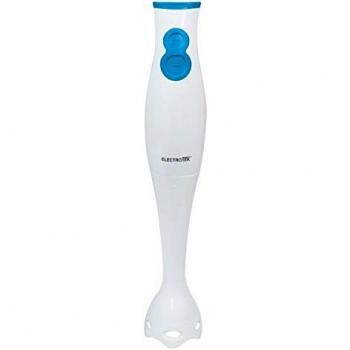 ELECTROTEK Batidora de Mano de 2 velocidades, Varilla de plástico y Cuchillas de Acero Inoxidable ET-BM200PL Incluye Vaso medidor.