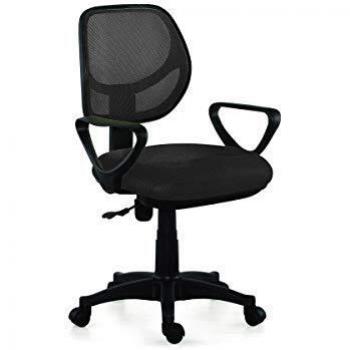 Q-Connect Silla Giratoria Respaldo Medio Regulable En Altura 840+120Mm X415Mm X 440Mm Profundidad Negra