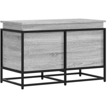 Caja de almacenaje con tapa madera gris Sonoma 80x40x51,5 cm