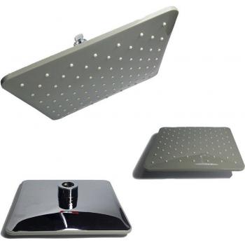 Ducha Cuadrada 20x20cm Efecto Lluvia Slim Cromado 93004