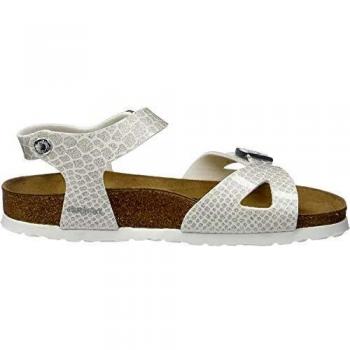 Birkenstock Rio, Sandalias con Correa de Tobillo para Niñas, Blanco Noir Magic Snake White, 25 EU