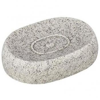 Wenko Puro Jabonera, Poliresina, Gris Claro, 8.9x12.5x3.1 cm