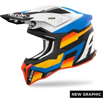 Airoh Strykker Casco de Cross Azul Mate XL