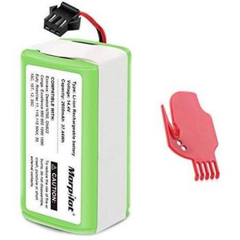 morpilot Batería 14.4V 2600mah Litio, Compatible con Conga Excellence 990 950 1090 1790 1990, DEEBOT N79S N79 DN622, Eufy RoboVac 11 11S 11S MAX 15C 30C 30 MAX, IKOHS NETBOT S14 S15, con un Cepillo