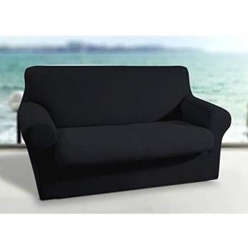 Biancheriaweb - Funda para sofá de 3 plazas, Color Negro
