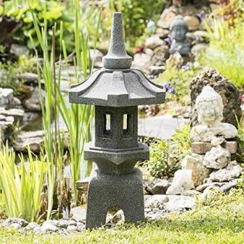 Linterna Pagoda Zen de Piedra de Lava 80 cm - Colección Wanda