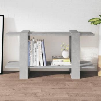 Estantería de hormigón gris y madera contrachapada 100x30x51 cm