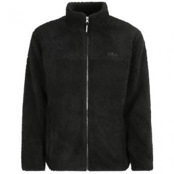 Fila Men's Black Fleece Jacket Regular Fit XL with Embroidery
