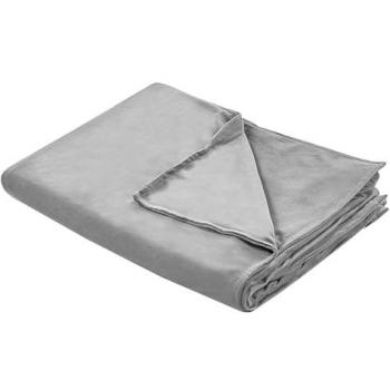 Funda de manta pesada moderna gris 135 x 200 cm tejido poliéster Rhea