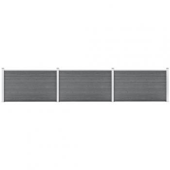 Valla de jardín WPC Day and Night 526x106 cm - Color Gris, perfecta para plantas y animales, múltiples usos como malla para ventilación, seguridad y decoración en jardín