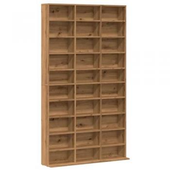 Mueble de CD madera de ingeniería roble artisan 102x23x177,5 cm, estantería, Estante para CDs, Armario de CD, estantería para CD