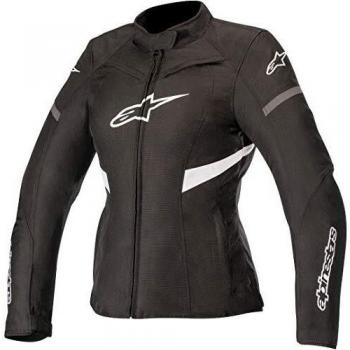 Alpinestars Chaqueta moto Stella T-kira Waterproof Jacket Black White, Negro/Blanco, XL