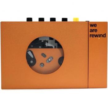 We Are Rewind Portable Cassette Player with Bluetooth - Orange/Blue