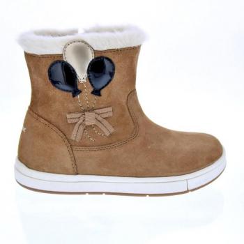 Botas Geox B Trottola Girl para Bebé Niña en Piel con Forro Interior de Pelo