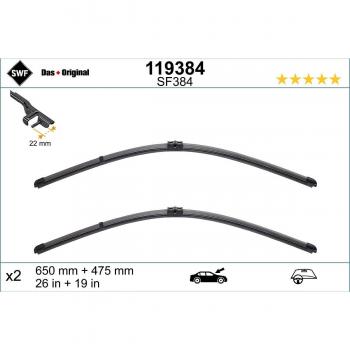 Limpiaparabrisas SWF Visioflex 119384, Longitud 650+475mm, Delantero, 2 Piezas