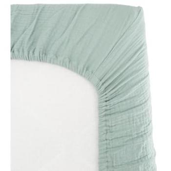 Sábana Bajera Ajustable Azul 70x140 cm con Diseño de Rayas y Poliuretano Alese