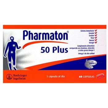 Pharmaton 50+ - Multivitamínico con Omega 3 - 30 cápsulas - Ayuda a mantener la energía a partir de los 50 años