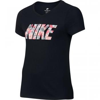 Nike G Nsw Tee Ss Palm Camiseta de Manga Corta, Niñas, Negro, L