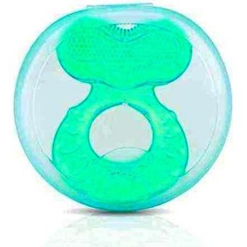 Nuby ID620AQUA - Mordedor masajeador con estuche de viaje, color agua