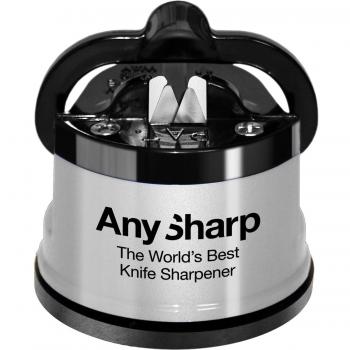 AnySharp Afilador De Cuchillos Con Ventosa, Plata