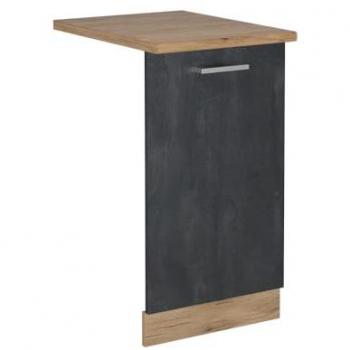 Panel Frontal para Lavavajillas R-Line, Hormigón Negro y Roble, 45 cm