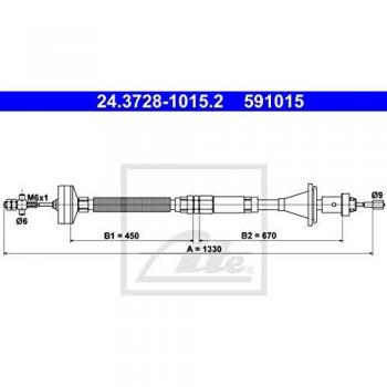 Cable de embrague ATE 24.3728-1015.2