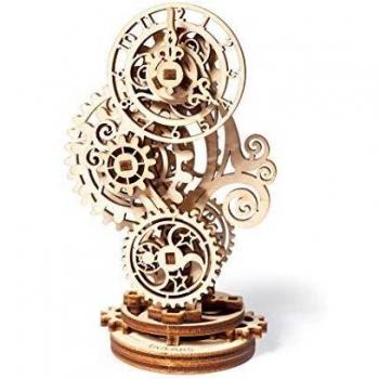UGEARS Steampunk Reloj - 3D Rompecabezas de Madera - Juego de construcción de Reloj de Madera Modelo mecánico - Kit Modelo de Bricolaje para Adultos Niños y niños - Hermosos Muebles para el hogar