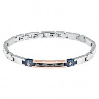 Maserati Pulsera para Hombre en Acero y Cerámica de la Colección Ceramic - JM224ATZ35, Pulsera de acero negro
