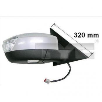 Espejo retrovisor TYC 310-0126 - Espejo retrovisor de repuesto, compatible con varios modelos de vehículos, diseño aerodinámico, vidrio templado para mayor resistencia, fácil instalación, acabado en negro mate