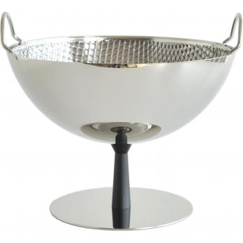 Alessi AC04 B - Bol de Fruta con escurridor, Interior Color Negro