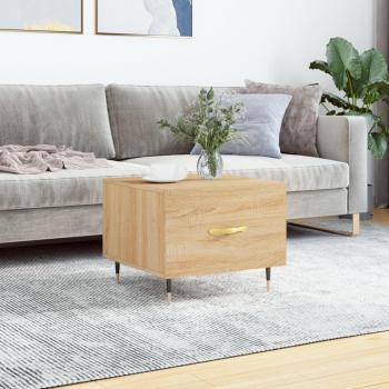 Mesa de centro Sonoma Oak 50x50x40 cm Madera multicapa Marrón